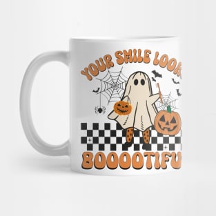 Your Smile Looks Booootiful Halloween Spooky Dental Assisant Hygienist Mug